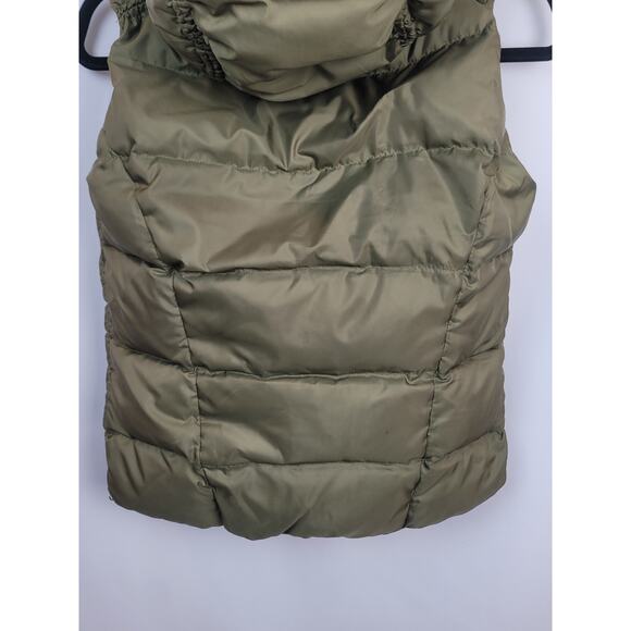 Eddie Bauer Women's Goose Down Hooded Puffer Vest Green Olive Size XS - Picture 7 of 10